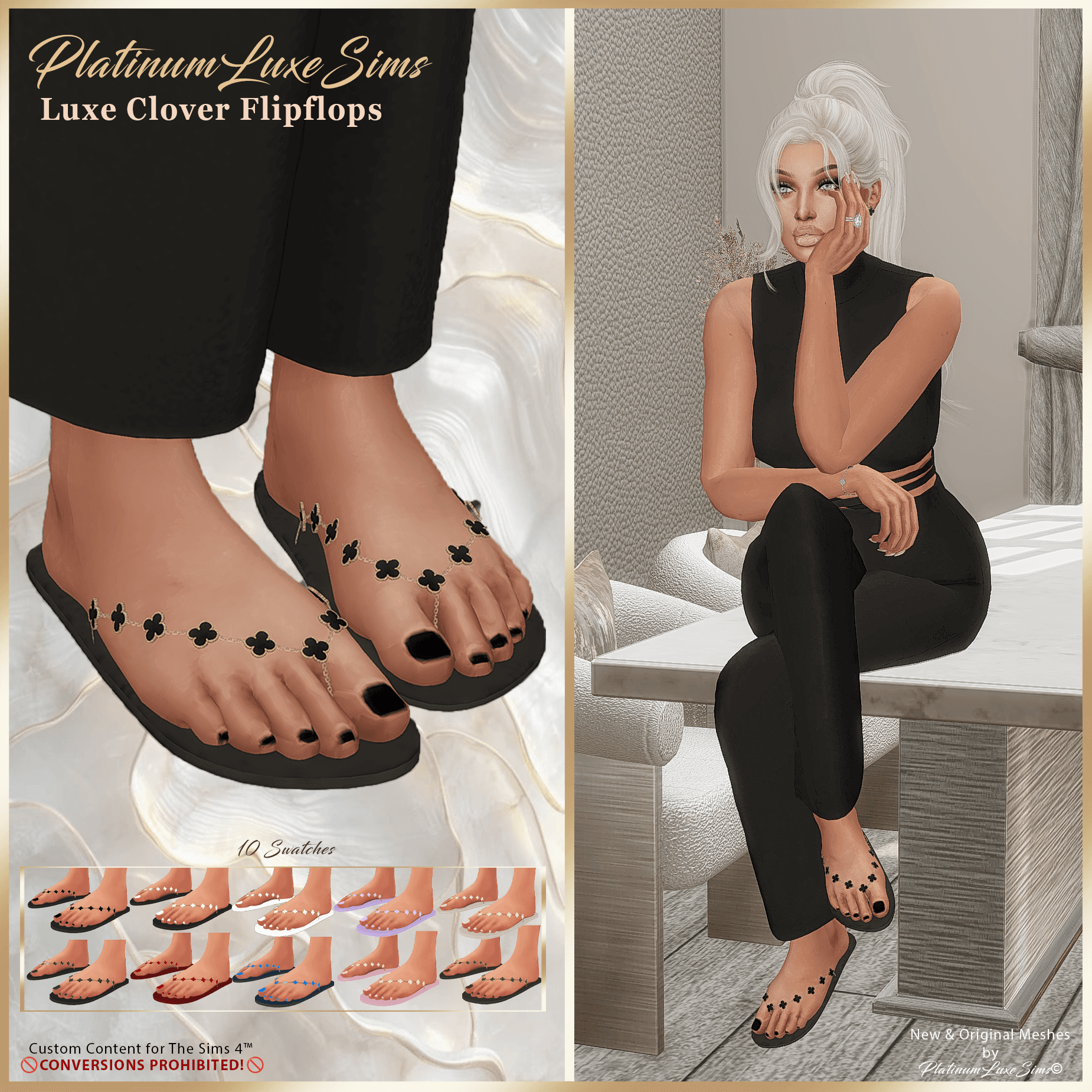 Флип-флопы Luxe Clover Flipflops